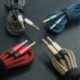 1X (fekete, 1,5 méter magas minőségű fonott fém audiokábel, 3,5 mm-es AUX audio ca O2P8.)