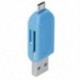 1X (USB 2.0   USB mini OTG SD ST kártyaolvasó mobiltelefon táblaszámítógéphez (kék) O0M8