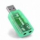 1X (USB-ről 3,5 mm-ig mikrofonos fejhallgató Jack sztereó fülhallgató 3D hangkártya audio adaptere C8K8