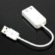 1X (Fehér USB 2.0 3D virtuális 7.1 csatornás audio hangkártya adapter PC G6Y3 laptophoz)