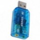 USB 5.1 sztereó hangkártya adapter (Windows 7 kompatibilis) X5V8