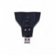 1X (Új virtuális 7.1 CH-csatornás USB 2.0 3D audiokártya adapter Mic Speak V6J5