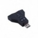 1X (Új virtuális 7.1 CH-csatornás USB 2.0 3D audiokártya adapter Mic Speak V6J5
