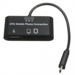 1X (3in1 Micro USB adapter SD kártyaolvasó kártyaolvasó az OTG mobiltelefonhoz N F2Y6