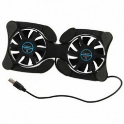 3X (USB 2.0 külső laptop hűtőtábla, laptop hűtő 2 ventilátor, fekete G1T9)