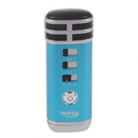 Mini 3,5 mm-es mikrofon karaoke lejátszó PC / Telefon / PSP / MP4 / MP3 Kék M7T6-hoz