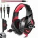 1X (ONIKUMA játékszerű fülhallgató mikrofonnal a PS4 PC Mac laptop hordozható tabletta Xbox One készülékhez, W N5W4