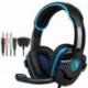 2X (SADES SA-708 GT Gaming Headset mikrofonnal, Gaming fejhallgató Comput C4W6