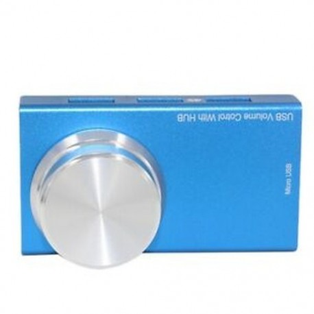 2X (3 Portos Hub nagyteljesítményű USB hangerőszabályzó gomb, Aud A4H9 számítógép hangszóró