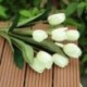 2X (9 fejű mesterséges valódi tapintású tulipán virágcsokor otthoni szoba vagy Birthda S4O6