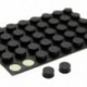1X (bútorgomb, kerek, 10 mm x 5 mm, öntapadós gumi betétek 6 in 1 G2C5)