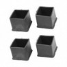 1X (20 mm x 20 mm, fekete, négyzet alakú, gumi talpbetét székhez vagy asztalhoz, 4 piec G0P6)