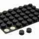 Bútorgomb, kerek, 10 mm x 5 mm, öntapadós gumi párnák, 6 az 1-ben Z8J8