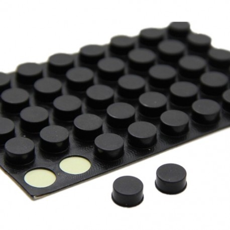 Bútorgomb, kerek, 10 mm x 5 mm, öntapadós gumi párnák, 6 az 1-ben Z8J8