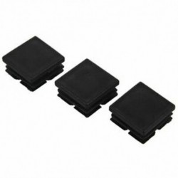 Négyszögletes asztal szék lábcső cső lábbetét sapka 25mmx25mm 20db fekete R3Z3