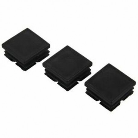 Négyszögletes asztal szék lábcső cső lábbetét sapka 25mmx25mm 20db fekete R3Z3