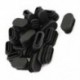 15 mm x 30 mm műanyag ovális alakú végsapka csőbetét fekete, 24 darab F6X4