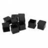 10 db 30x30 mm-es négyszögletes gumi asztali szék lábszárvédő tartóvédő Blac R7J6