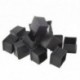 15 db fekete gumi, 30mmx30mm, négyzet alakú szék, lábfedél, lábszárvédő, BT K1W0