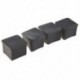 15 db fekete gumi, 30mmx30mm, négyzet alakú szék, lábfedél, lábszárvédő, BT K1W0