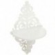 Filigrán stílusú fali polc Shabby Chic fali polc Falikar falusi ház wh Q9O8