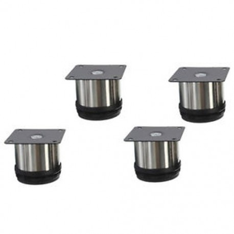 1X (4x rozsdamentes acélból készült bútor talp talapzat láb Asztali láb 5Cm / 50Mm L2G5)