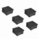 10 db négyzet alakú PVC puha burkolatok Bútor lábvédő 60 mm x 60 mm fekete Y3Q7