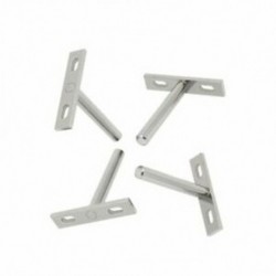 2X (4 db 10 mm x 102 mm fém rejtett rejtett láthatatlan polctartó - 4 hüvelykes B7P4