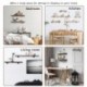 2X (11 hüvelykes ipari fekete vascső polckonzol, Steampunk Decor Floati W8O6
