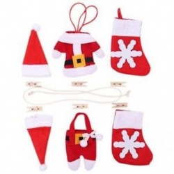 2X (egy sor karácsonyi ruhát, kandalló díszítést, karácsony DIY húzza zászló E1O2
