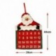 4X (Karácsonyi adventi naptár Visszaszámlálás Mikulás Szövet Xmas Decor PocketJ3J3