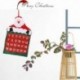 4X (Karácsonyi adventi naptár Visszaszámlálás Mikulás Szövet Xmas Decor PocketJ3J3