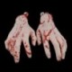 2X (2 db / készlet Horror Hamis Törött Véres Kézzel Halloween Smink Prop Cosplay C A7E2