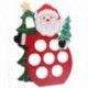 2X (A fából készült santa asztali karácsonyi dekoráció mini fa díszek és Mini Y1I5