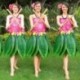 6X (Party Dekoratív Hula szoknya A trópusi stílusú hawaii levelek szoknyaösszege D5K3