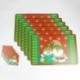 6X (12db / szett Karácsonyi Asztali Placemats Coaster Xmas Party kellékek (Red L2F2