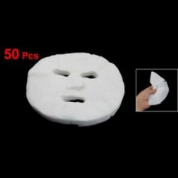 1X (SODIAL (R) 50 db fehér kozmetikai megnövelt pamut arcmaszk lap La C5E6-hoz