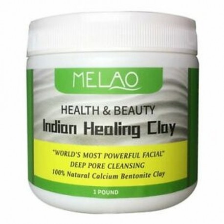 MELAO Indian Bentonite Detox agyag, 100% természetes por, arc, test K6J9