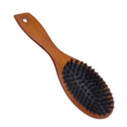 1X (Hajkefe masszázsfésű antisztatikus hajbőrkefével, fa fogantyúval ellátott hajkefe BV6C7)