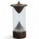 1X (Time Hourglass kerámia visszafolyó füstölő tartó füstölő égő szélvédőK6Q7)
