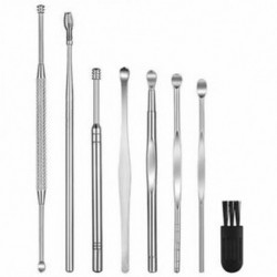 8 db Ear Pick Earwax eltávolító készlet, fültisztító szerszámkészlet, Ear Curette Ear H2K1