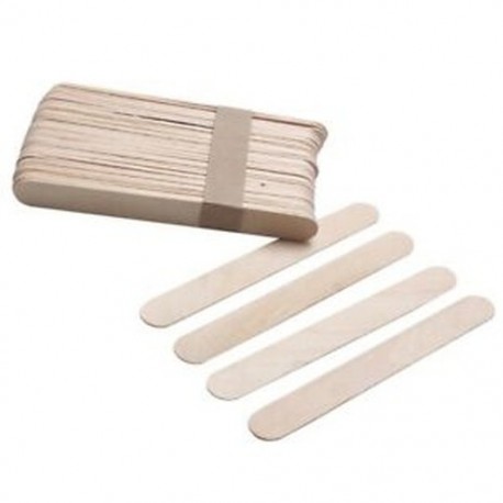 2X (100 db nagy méretű, fából készült viasz viasz spatula nyelvmaszk eldobható K4O3 botokkal