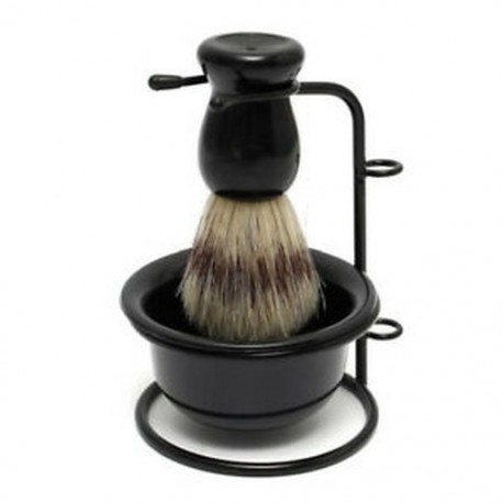 2X (borotválkozási eszköz hajkefe   borotva acél tartó   kupa műanyag tál K2 J8C0