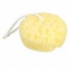 Sárga, kerek fürdőszobai zuhany puha puha szivacs lógó hurokkal O8K4