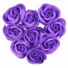 Lila - 1X (9db illatos rózsa virágszirom fürdőfürdő test szappan esküvői ajándék I1N6)