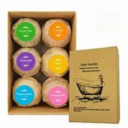 6db mély fürdősó testápoló hidratáló fürdőgolyó természetes buborékfürdő Sal P1O8