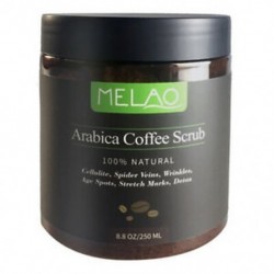 2X (MELAO Coffee Body Scrub természetes kókuszdió olaj hámlasztó fehérítő Moistu R5S6
