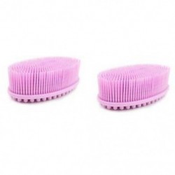 3X (fürdő- és tusfürdő kefe 2 az 1-ben arc- és testradír) Szelíd testkefe V7H3