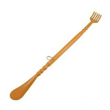 Barna műanyag fogantyúval hátsó kaparós masszőr 48 cm F6L6