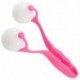 1X (Lady White pink 2 Balls Face Relax Massage Massageger Roller Massager K5T3)